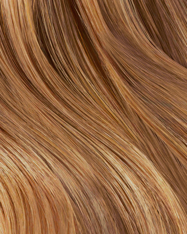 16" Classic Golden Brown Clip-In Extensions (160g)