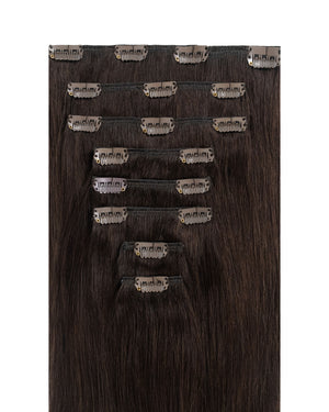 20" Classic Dark Brown Clip-In Extensions (180g)