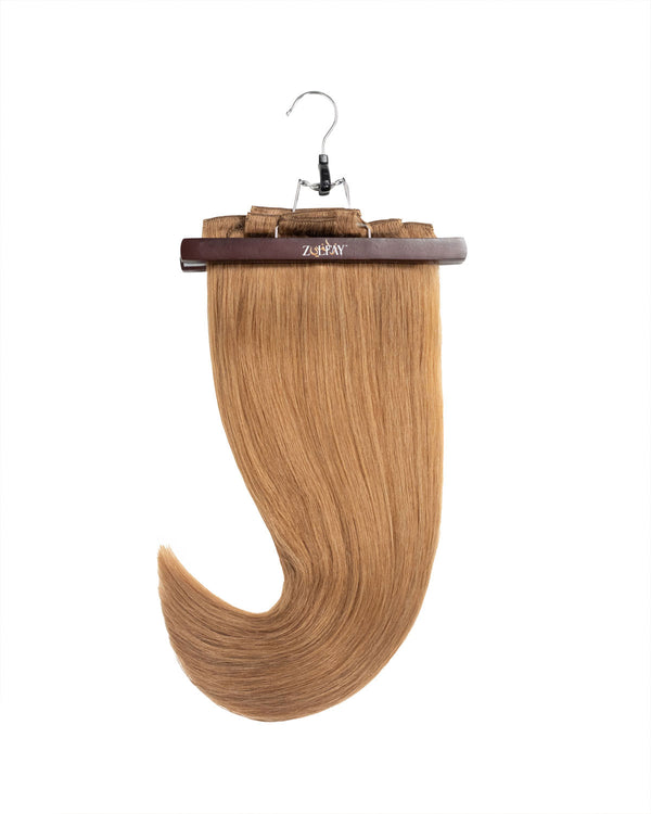 16" Classic Golden Brown Clip-In Extensions (160g)