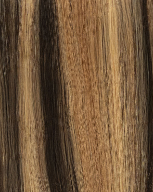 20" Classic Dark Brown With Ashy Blonde Highlights (180g)