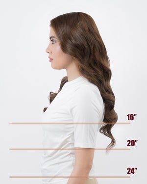 24" Classic Chestnut Brown Clip-In Extensions (200g)