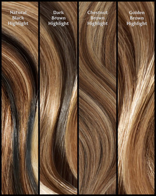20" Classic Chestnut Brown With Cool Blonde Highlights (180g)