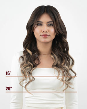 Classic Dark Brown With Ashy Blonde Highlights