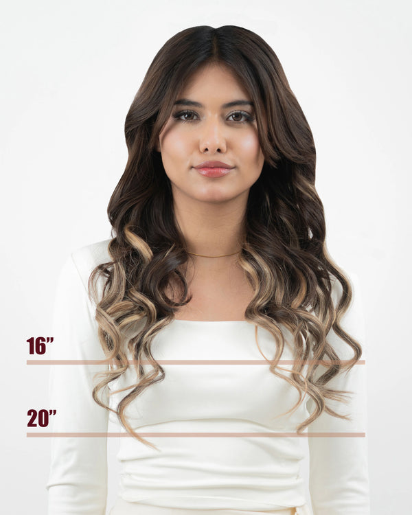 Classic Dark Brown With Ashy Blonde Highlights