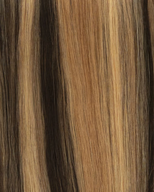 Classic Dark Brown With Ashy Blonde Highlights