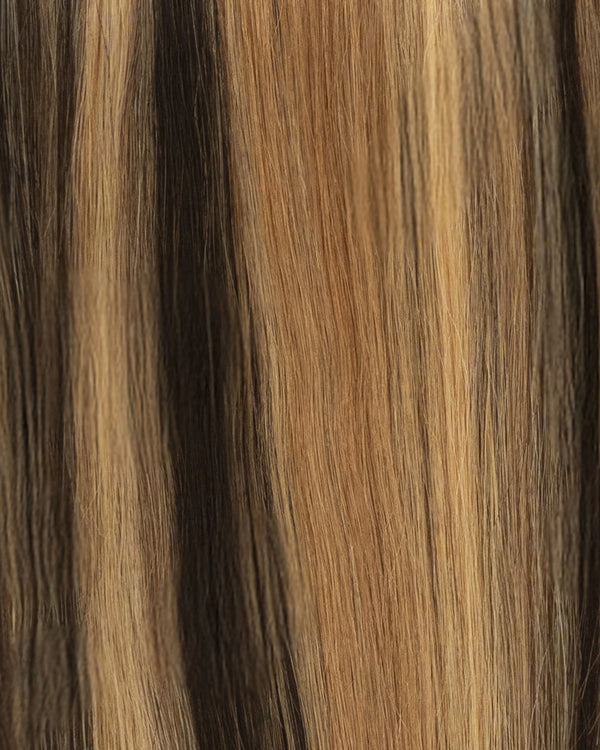 Classic Dark Brown With Ashy Blonde Highlights