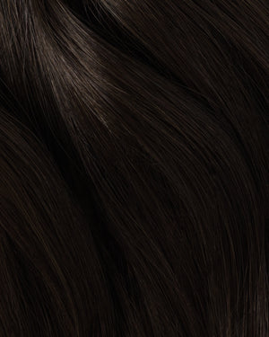 Remy clip in hair extensions for black hair with salon style finish