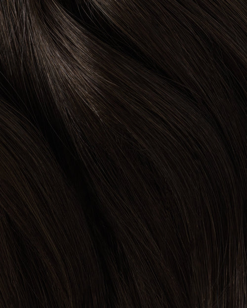 Remy clip in hair extensions for black hair with salon style finish