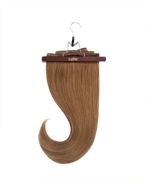 ash brown human hair extensions with silky smooth tangle-free texture