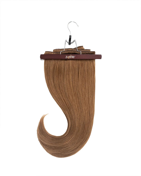 ash brown human hair extensions with silky smooth tangle-free texture