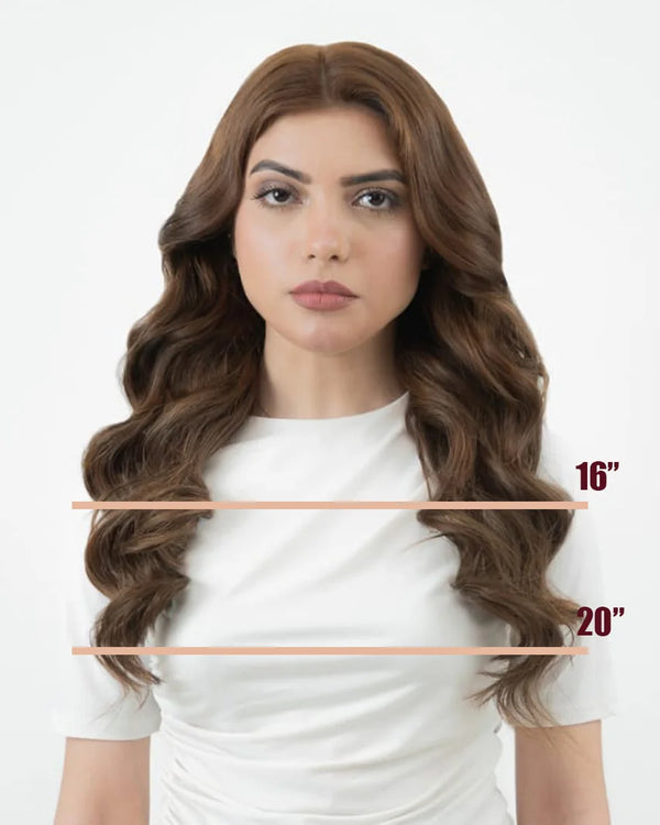 chestnut brown clip in hair extensions for long hair 24 inches / 200g for long full hair