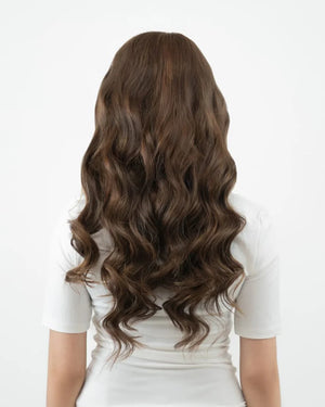 chestnut brown hair extensions for a smooth and natural finish