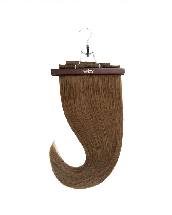 chestnut brown human hair extensions for full volume and soft texture