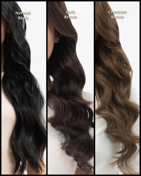 chestnut brown remy clip in hair extensions for a natural salon finish