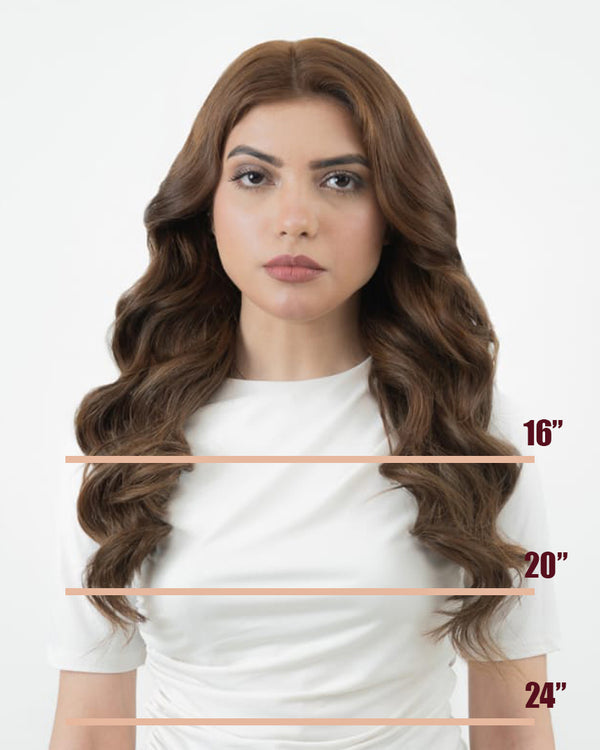 24" Classic Chestnut Brown Clip-In Extensions (200g)