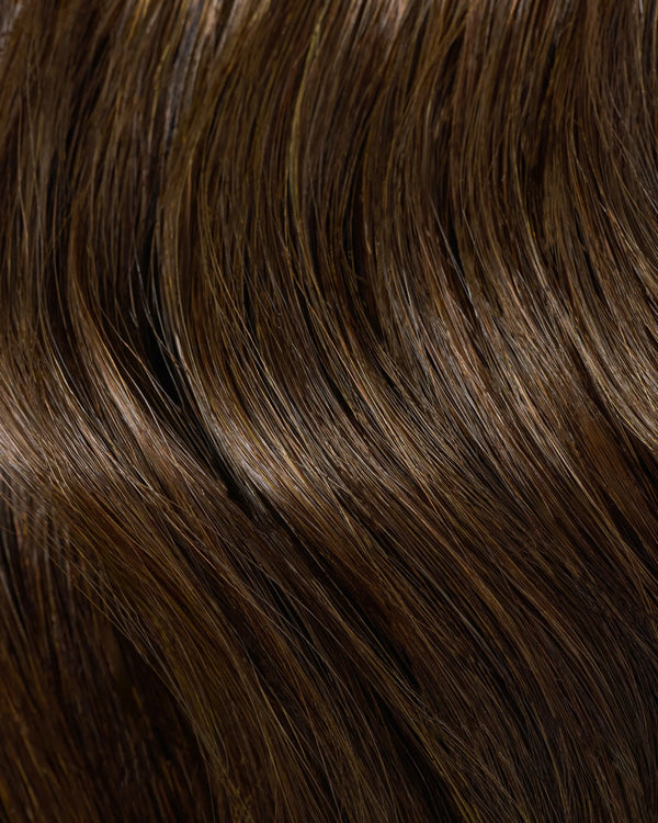 Classic Chocolate Brown Clip In Extensions - Natural Volume