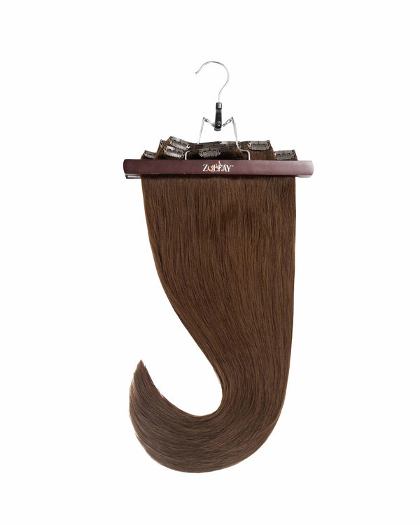Classic Chocolate Brown Clip In Extensions - Extra Volume
