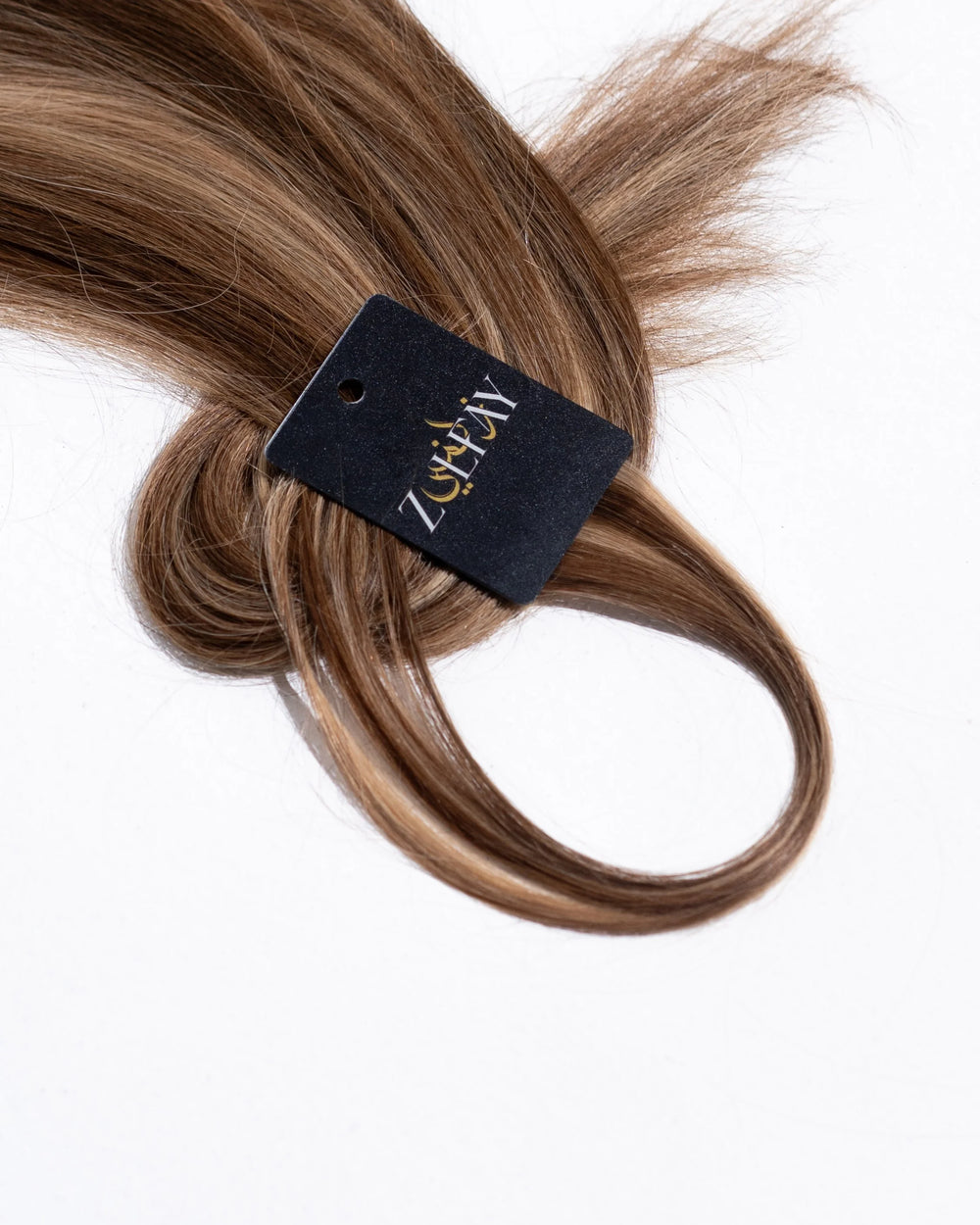 chestnut brown with cool blonde highlights hair extension colour sample 5g for shade testing