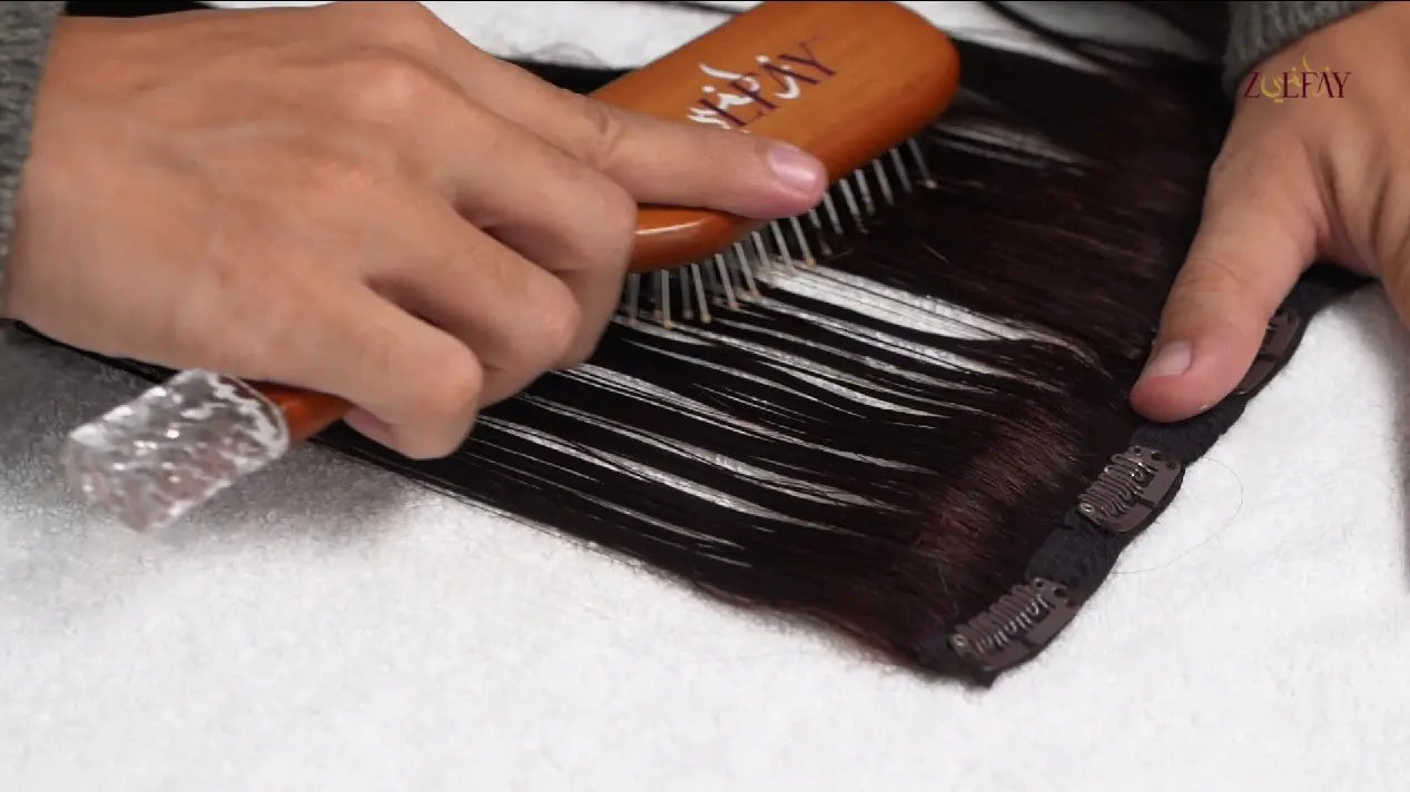 everyday care tips for hair extensions by Zulfay Hair to maintain premium quality and natural appearance