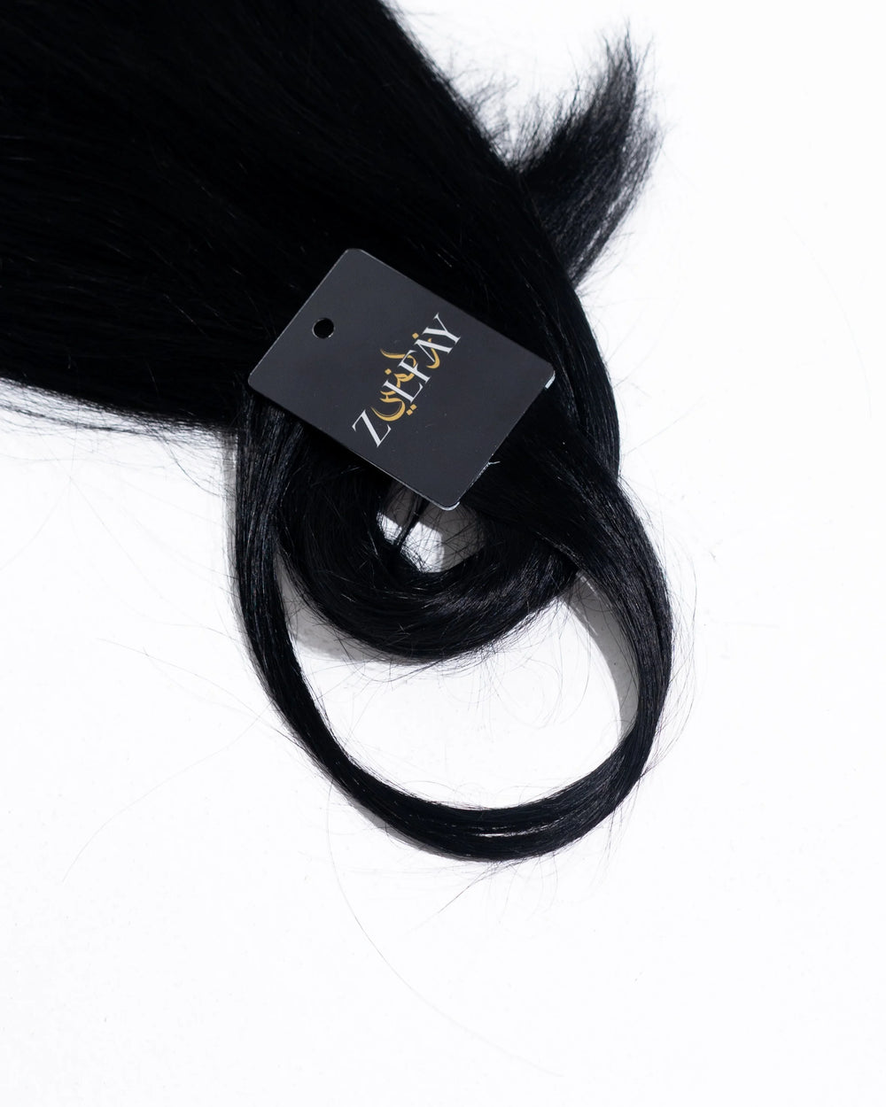 human hair extension colour sample pack in jet black for shade testing