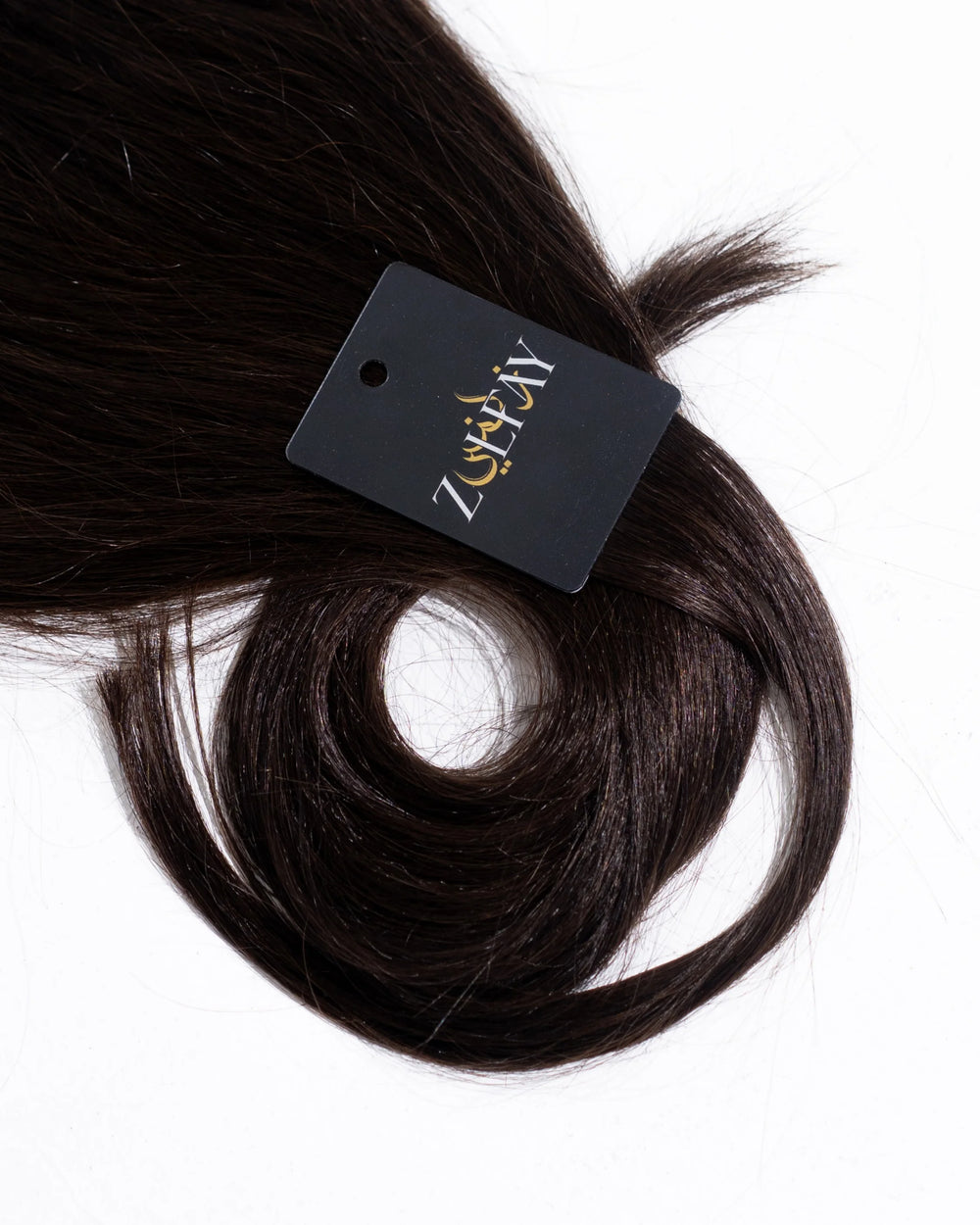 human hair extension colour sample pack in natural black for shade testing