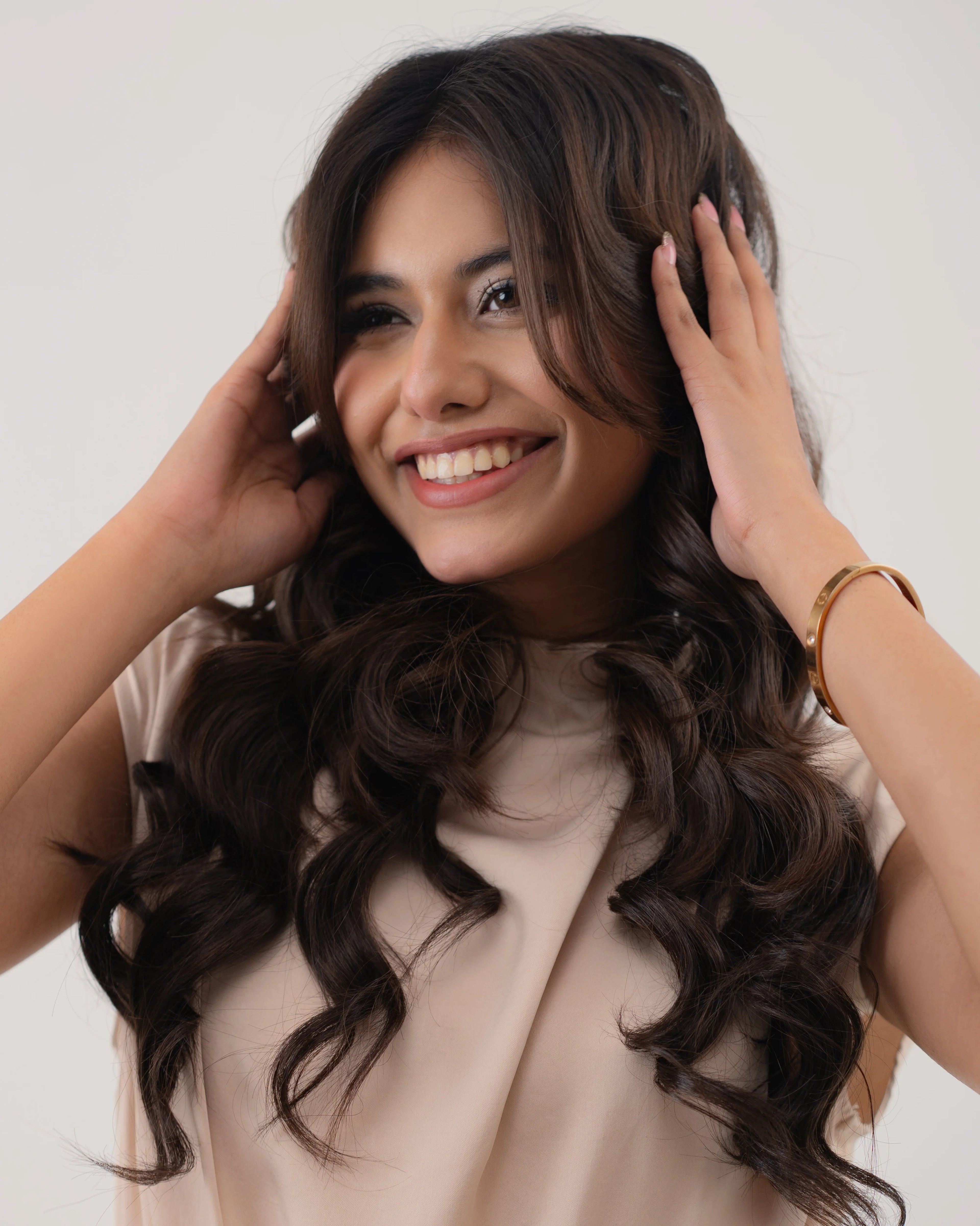 mobile banner for how to care for hair extensions by Zulfay Hair showing premium remy clip in hair extensions