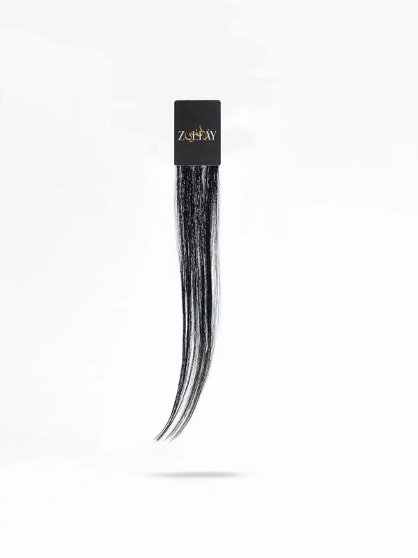 human hair extension colour sample pack in jet black for shade testing