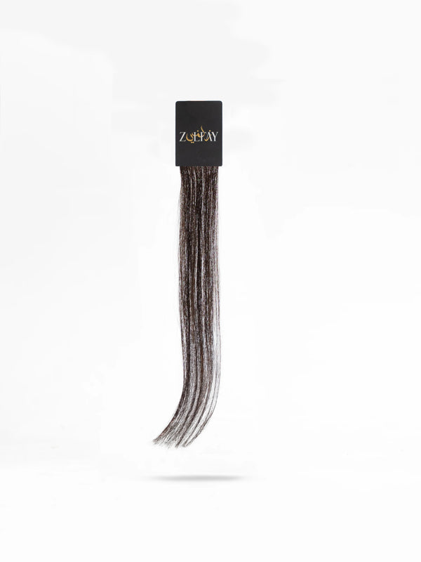 human hair extension colour sample pack in natural black for shade testing